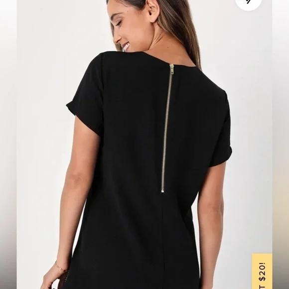 Lulus black dress mini dress size small 
Shift and Shout Black Shift Dress​​ - Picture 8 of 8